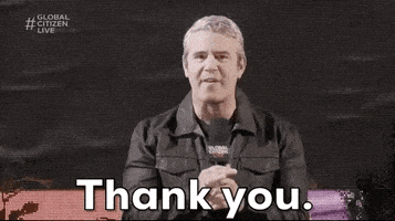 每日GIF(2021-09-26)的gif-Andy Cohen Thank You GIF by Global Citizen