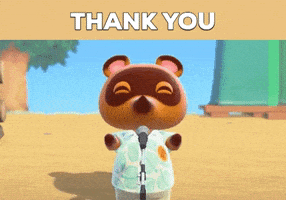 每日GIF(2021-10-02)的gif-Animal Crossing Thank You GIF