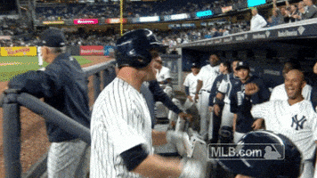 每日GIF(2021-10-06)的gif-New York Yankees Celebration GIF by MLB