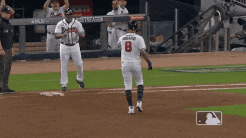每日GIF(2021-10-13)的gif-Excited Atlanta Braves GIF by MLB