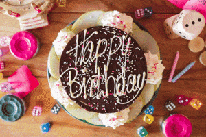 每日GIF(2021-10-14)的gif-Happy Birthday Cake GIF by Lucky Folks