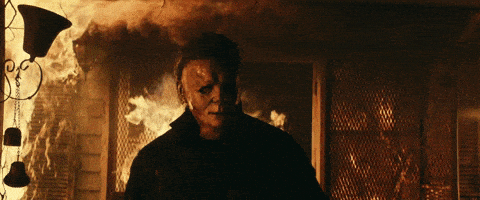 每日GIF(2021-10-16)的gif-Michael Myers Fire GIF by Halloween