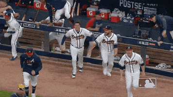 每日GIF(2021-10-20)的gif-Excited Atlanta Braves GIF by MLB