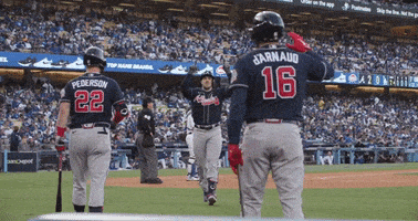 每日GIF(2021-10-22)的gif-High Five Adam Duvall GIF by MLB