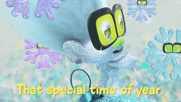 每日GIF(2021-11-27)的gif-Tis The Season Party GIF by DreamWorks Trolls