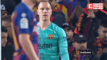每日GIF(2021-12-09)的gif-Disappointed Ter Stegen GIF by ElevenSportsBE