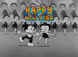 每日GIF(2022-01-01)的gif-Happy Black And White GIF by Fleischer Studios
