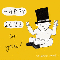 每日GIF(2022-01-01)的gif-New Year Illustration GIF by Susanne Lamb