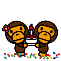 每日GIF(2022-01-23)的gif-Celebrate Happy Birthday GIF by A BATHING APE®