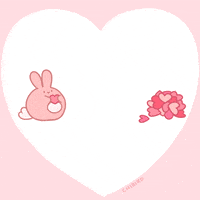 每日GIF(2022-02-01)的gif-Bunny Hearts GIF by Chibird