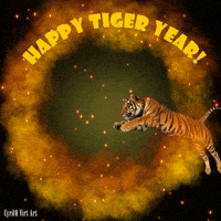 每日GIF(2022-02-01)的gif-Happy New Year Celebration GIF