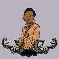 每日GIF(2022-02-04)的gif-Art Nouveau Black History Month GIF by Leeyamakesnoise