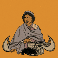 每日GIF(2022-02-06)的gif-Art Nouveau Black History Month GIF by Leeyamakesnoise