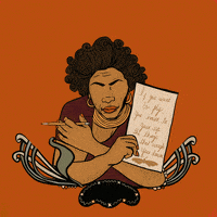 每日GIF(2022-02-11)的gif-Art Nouveau Black History Month GIF by Leeyamakesnoise