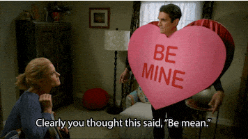 每日GIF(2022-02-15)的gif-Be Mean Valentines Day GIF