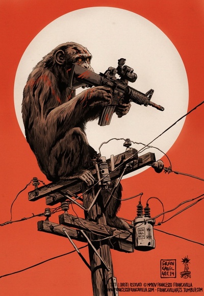 猩球崛起2：黎明之战的海报-其他海报 By:Francavilla