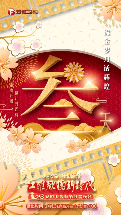 江淮欢腾新时代 2018安徽卫视春节联欢晚会的海报-预告海报