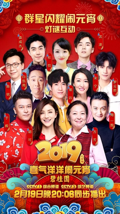 2019年中央广播电视总台元宵晚会的海报-预告海报