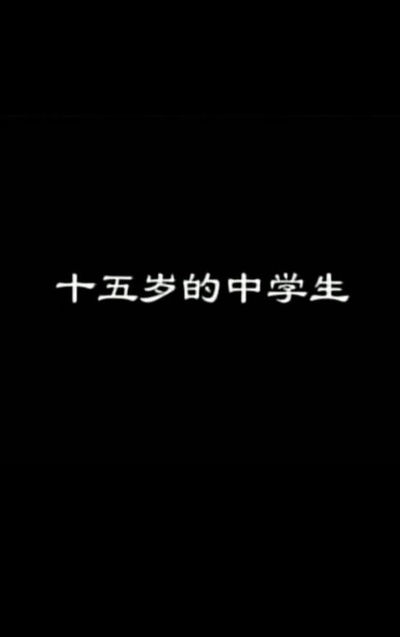 十五岁的中学生的海报-正式海报