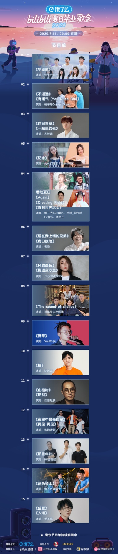 bilibili夏日毕业歌会2020的海报-预告海报