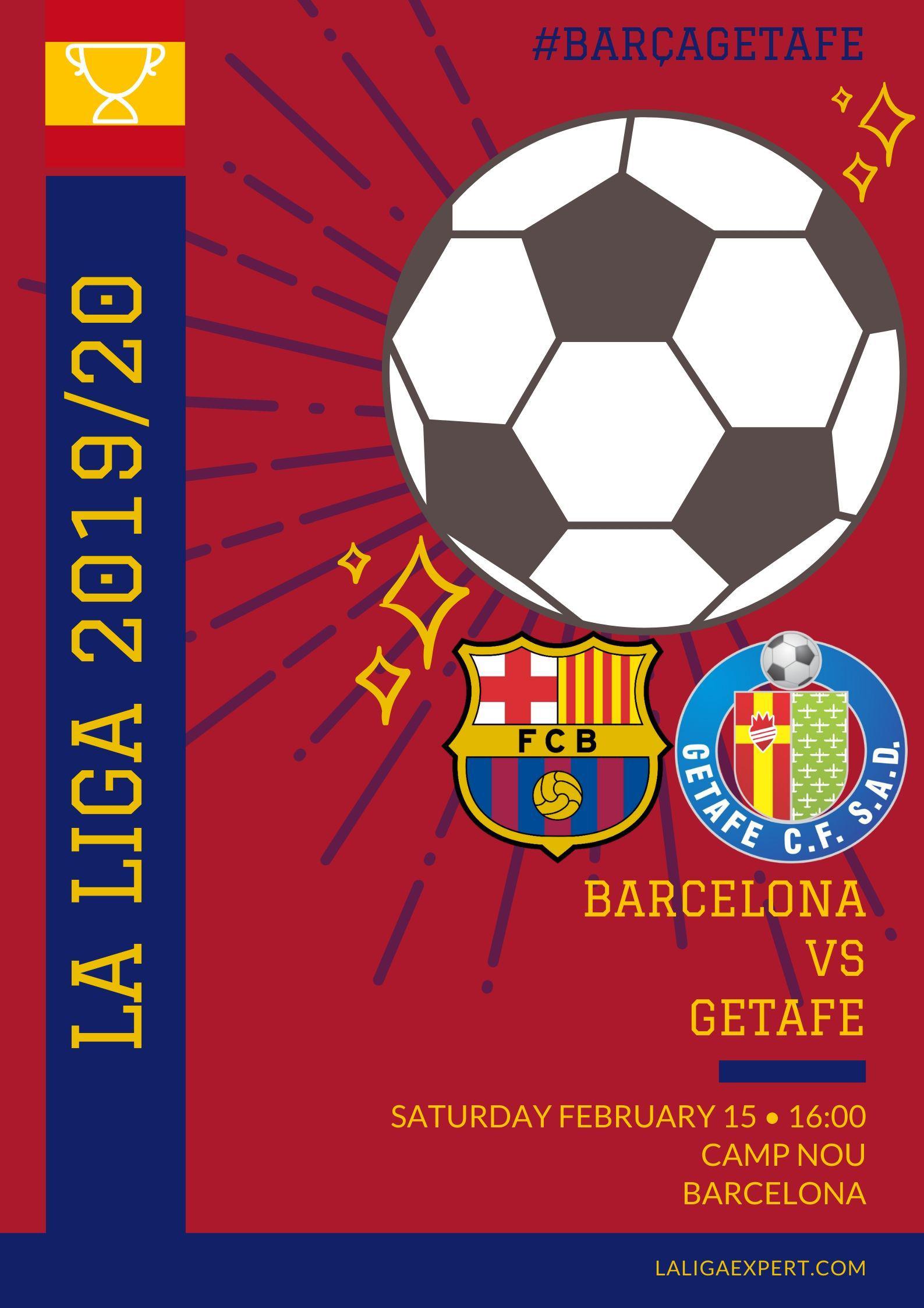 FC Barcelona vs Getafe CF的海报-正式海报