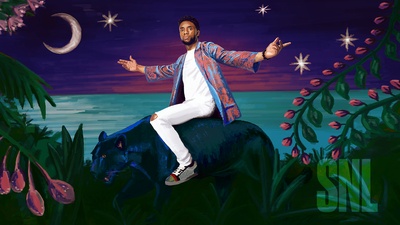 周六夜现场：查德维克·博斯曼/Cardi B的海报-正式海报