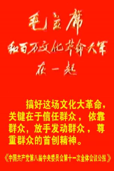 毛主席和百万文化革命大军在一起的海报-正式海报