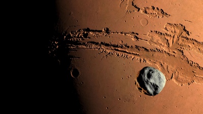 (20171007)的图片-火星上的峡谷系统-水手号峡谷地区上的小行星 (© Detlev van Ravenswaay/Getty Images)