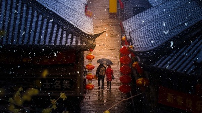 (20181107)的图片-【今日立冬】江苏兴化市老街 （© 	ViewStock/Getty Images）
