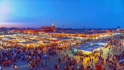 马拉喀什的Jemaa el-Fnaa广场 (© Pavliha/Getty Images)(20191130)的图片-马拉喀什的Jemaa el-Fnaa广场 (© Pavliha/Getty Images)