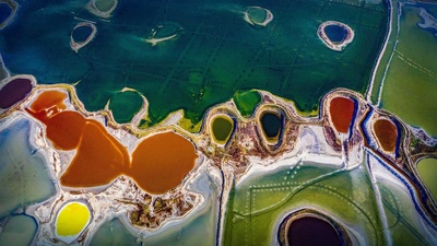 运城盐湖，中国山西 (© Xinhua/Alamy)(20201006)的图片-运城盐湖，中国山西 (© Xinhua/Alamy)