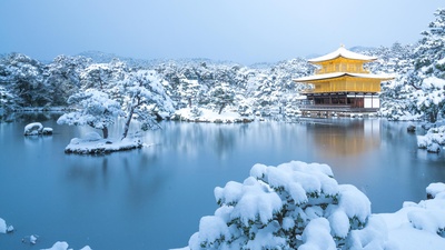 冬天的金阁寺，日本京都 (© yoko_ken_chan/Shutterstock)(20201209)的图片-冬天的金阁寺，日本京都 (© yoko_ken_chan/Shutterstock)