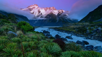 奥拉基库克山国家公园中的塞夫顿山，新西兰南岛 (© AWL Images/Danita Delimont)(20210206)的图片-奥拉基库克山国家公园中的塞夫顿山，新西兰南岛 (© AWL Images/Danita Delimont)