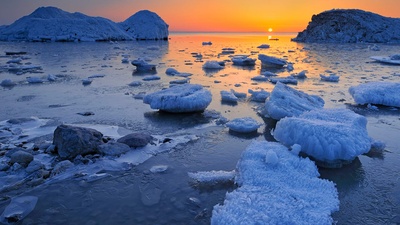 温尼伯湖沿岸的春日冰雪，曼尼托巴 (© Mike Grandmaison/Jaynes Gallery/DanitaDelimont.com)(20210325)的图片-温尼伯湖沿岸的春日冰雪，曼尼托巴 (© Mike Grandmaison/Jaynes Gallery/DanitaDelimont.com)