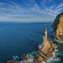 阿尼瓦角的灯塔，俄罗斯萨哈林岛 (© Amazing Aerial Agency/Offset by Shutterstock)(20210403)