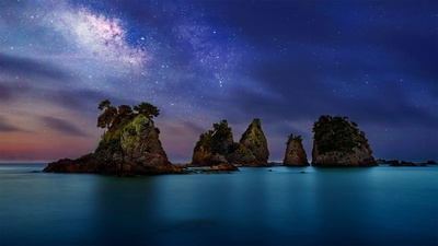 伊豆半岛海岸附近的 Minokake-Iwa 奇岩群，日本 (© Krzysztof Baranowski/Getty Images)(20210722)的图片-伊豆半岛海岸附近的 Minokake-Iwa 奇岩群，日本 (© Krzysztof Baranowski/Getty Images)