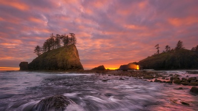 奥林匹克海岸国家海洋保护区的海岸线，美国华盛顿州 (© Chris Moore/Tandem Stills + Motion)(20210822)的图片-奥林匹克海岸国家海洋保护区的海岸线，美国华盛顿州 (© Chris Moore/Tandem Stills + Motion)